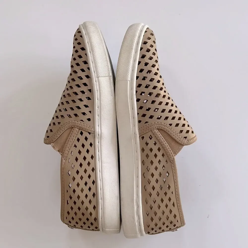 Steve Madden Zeena Cutout Slip On Tan Sneakers Women’s Size 7